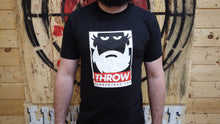 Load image into Gallery viewer, man wearing shirt with throw logo
